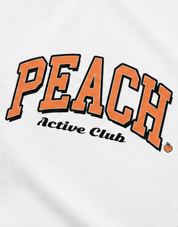 Text 'PEACH Active Club' on a white background