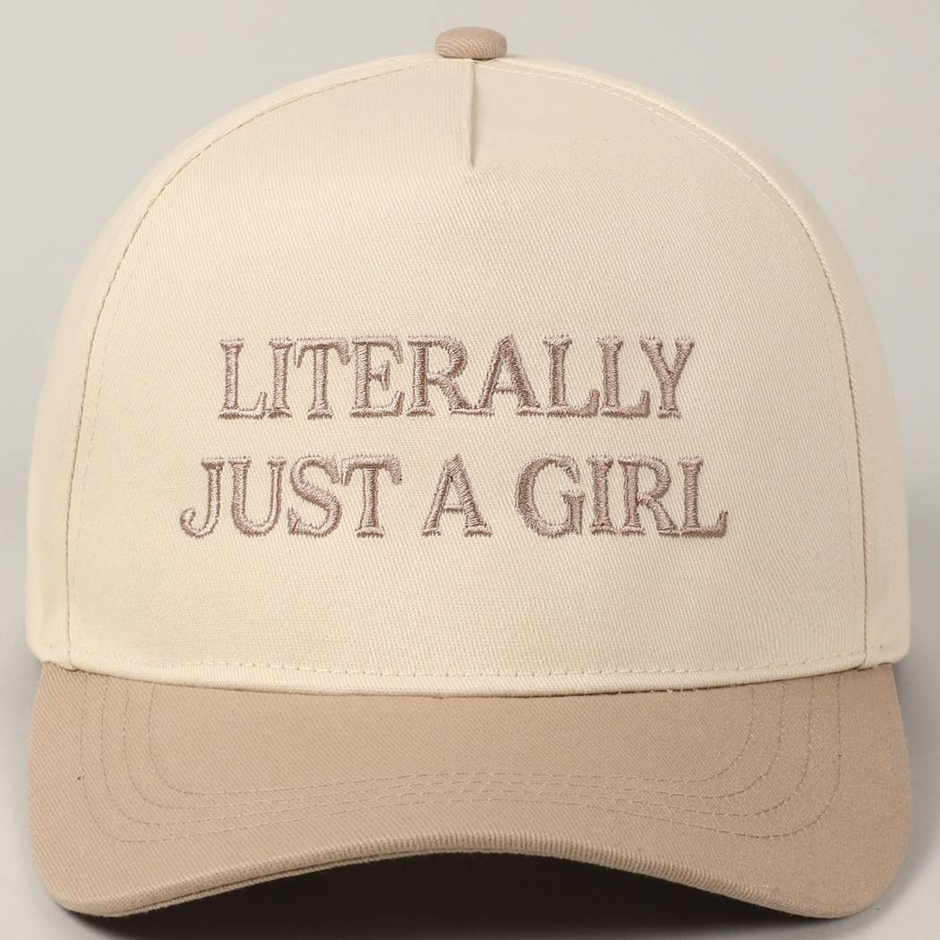 "Literally Just A Girl" Embroidered Trucker Hat
