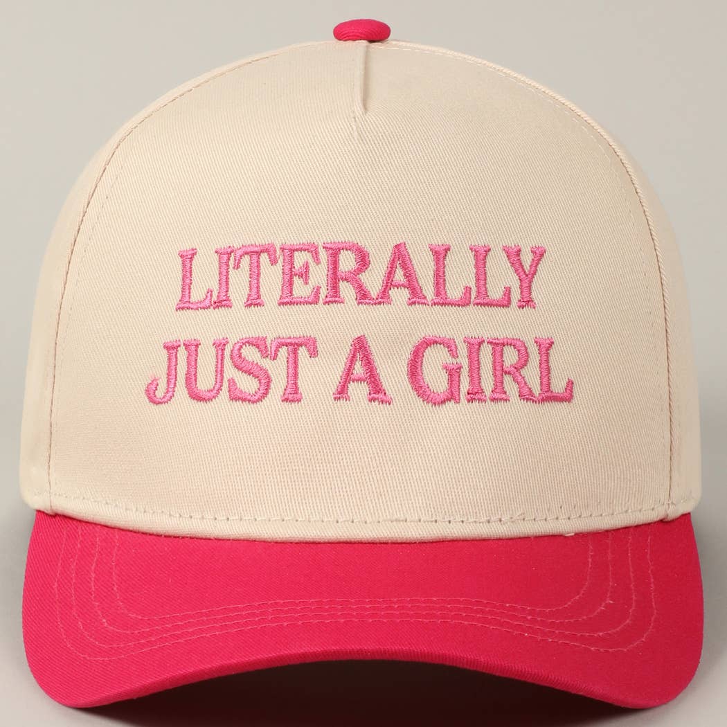 "Literally Just A Girl" Embroidered Trucker Hat
