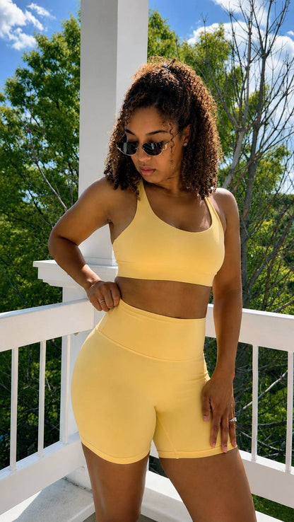 Aura Bike Short – Butter Yellow