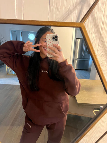 Rest Day Oversized Hoodie - Chocolate