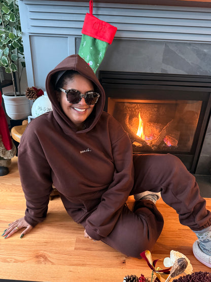 Rest Day Oversized Hoodie - Chocolate