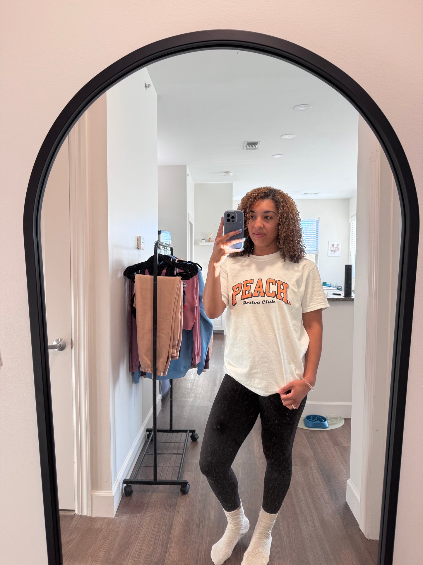 Peach Active Club Collegiate T-Shirt