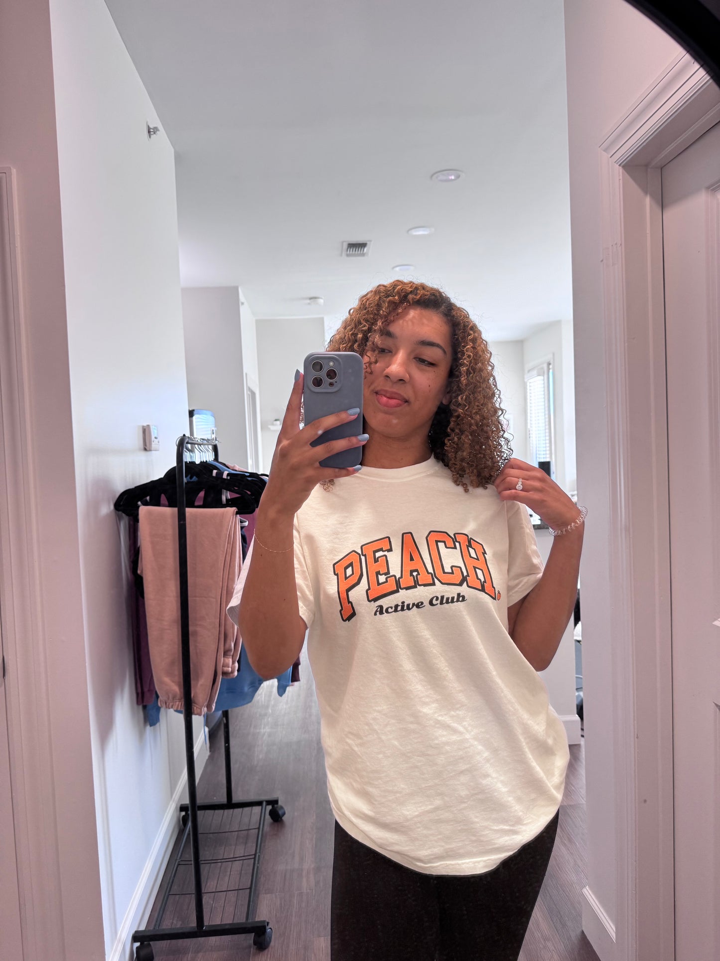 Peach Active Club Collegiate T-Shirt